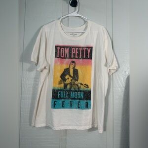 Hybrid Tom Petty Womens White Full Moon Fever Short SleeveT Shirt Size XXL EUC